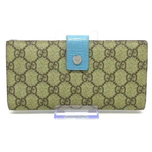 Gucci Gg Supreme Green Canvas Wallet (Pre-Owned) - Picture 2 of 11